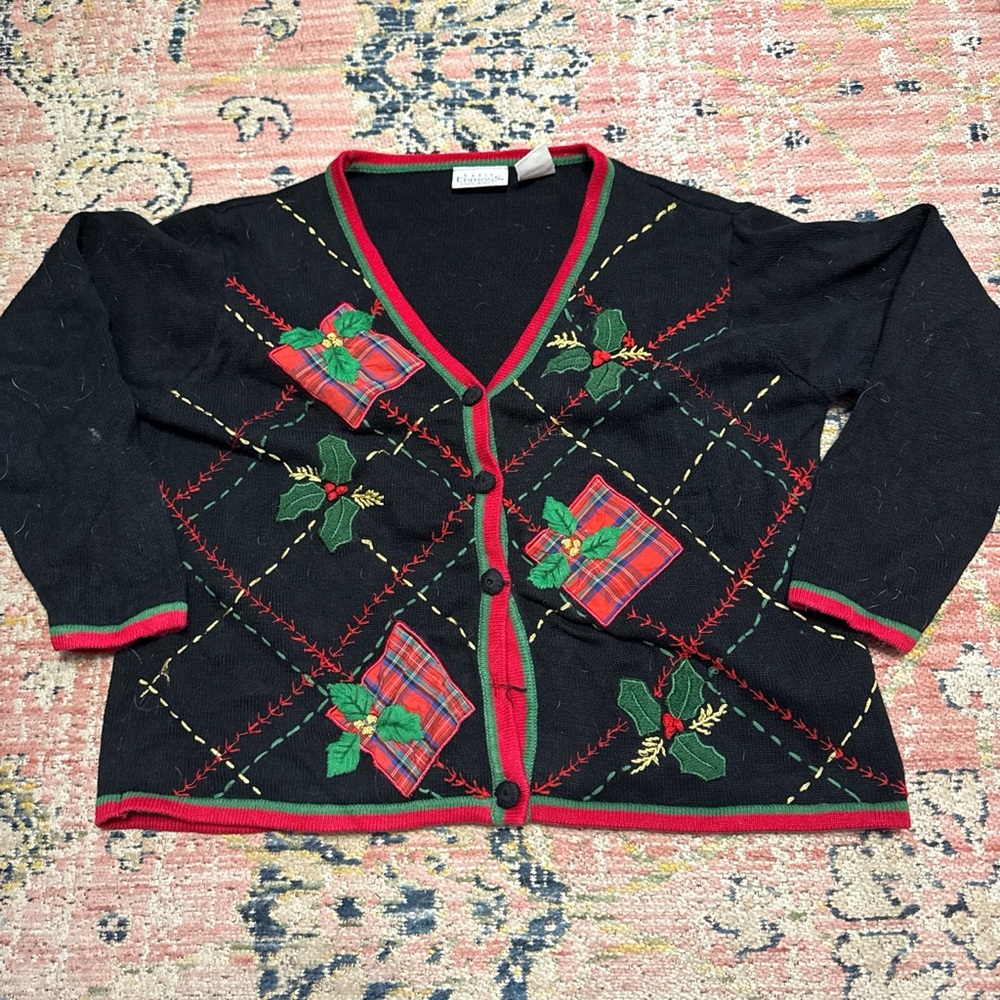 Vintage Holiday Cardigan Sweater
